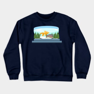 Snow Globe Recycled to Fishbowl Crewneck Sweatshirt